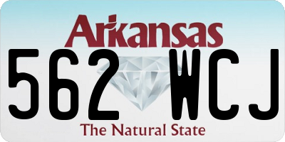 AR license plate 562WCJ