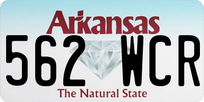 AR license plate 562WCR