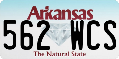 AR license plate 562WCS