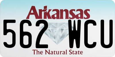 AR license plate 562WCU