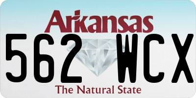 AR license plate 562WCX
