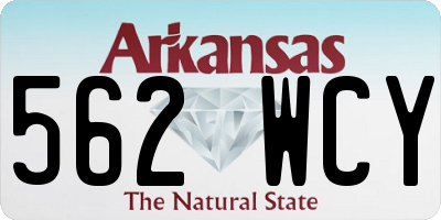 AR license plate 562WCY