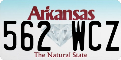 AR license plate 562WCZ