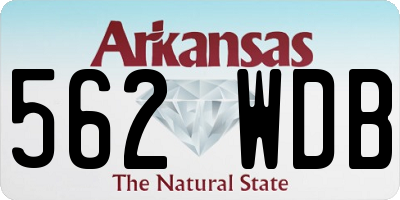 AR license plate 562WDB