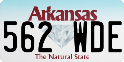 AR license plate 562WDE