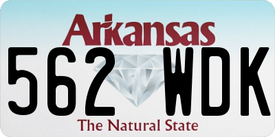 AR license plate 562WDK