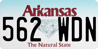 AR license plate 562WDN