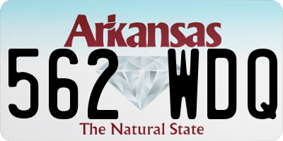 AR license plate 562WDQ