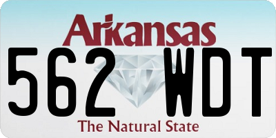 AR license plate 562WDT