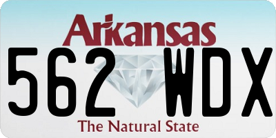 AR license plate 562WDX