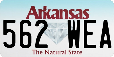 AR license plate 562WEA