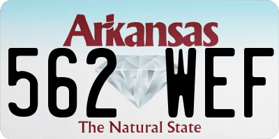 AR license plate 562WEF