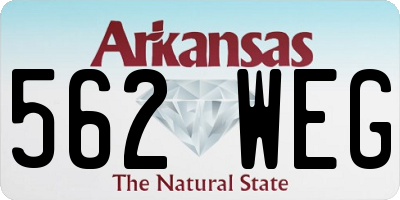 AR license plate 562WEG