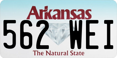 AR license plate 562WEI