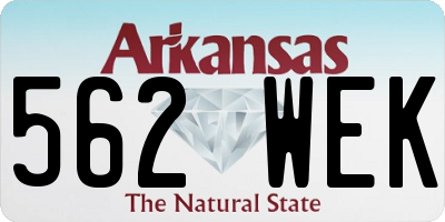 AR license plate 562WEK