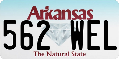 AR license plate 562WEL