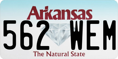 AR license plate 562WEM
