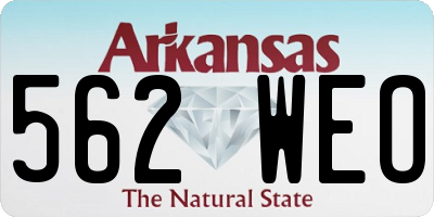 AR license plate 562WEO