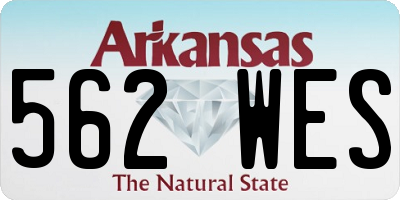 AR license plate 562WES
