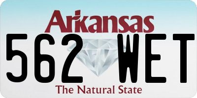 AR license plate 562WET