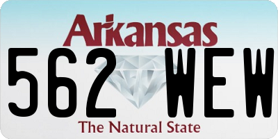 AR license plate 562WEW