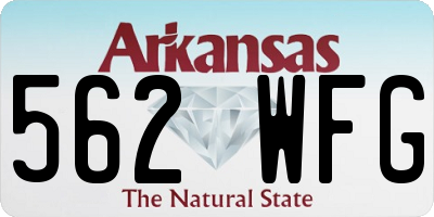 AR license plate 562WFG