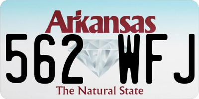 AR license plate 562WFJ