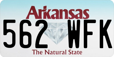 AR license plate 562WFK