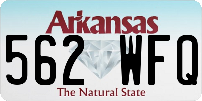 AR license plate 562WFQ