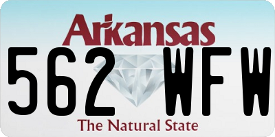 AR license plate 562WFW