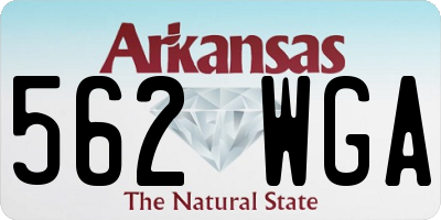 AR license plate 562WGA