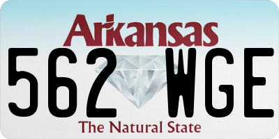 AR license plate 562WGE