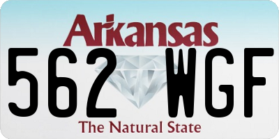 AR license plate 562WGF