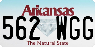 AR license plate 562WGG