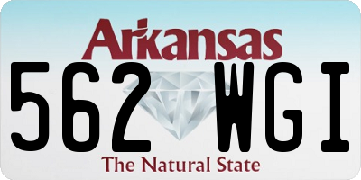 AR license plate 562WGI