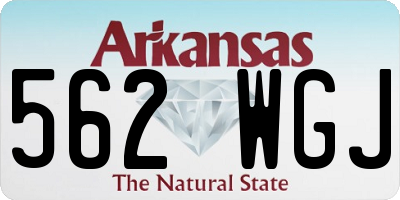 AR license plate 562WGJ