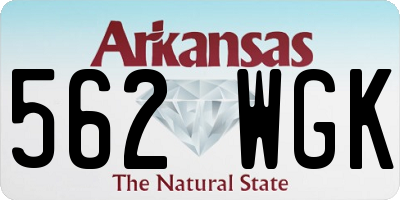 AR license plate 562WGK
