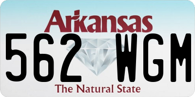 AR license plate 562WGM