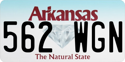 AR license plate 562WGN