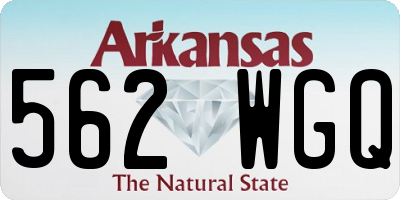 AR license plate 562WGQ