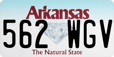 AR license plate 562WGV
