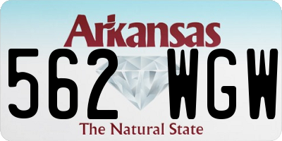 AR license plate 562WGW
