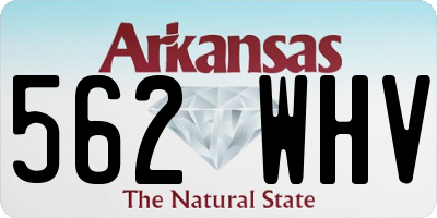 AR license plate 562WHV