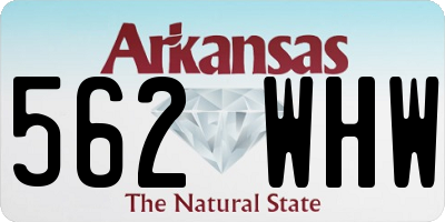 AR license plate 562WHW