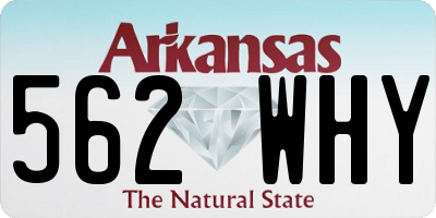 AR license plate 562WHY