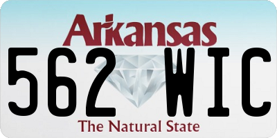AR license plate 562WIC