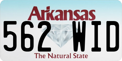 AR license plate 562WID