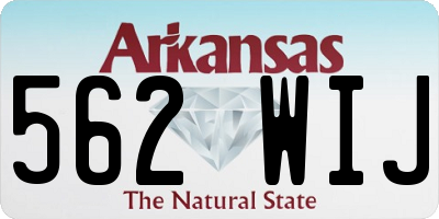 AR license plate 562WIJ