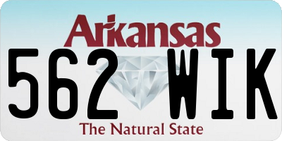 AR license plate 562WIK