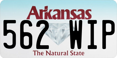 AR license plate 562WIP